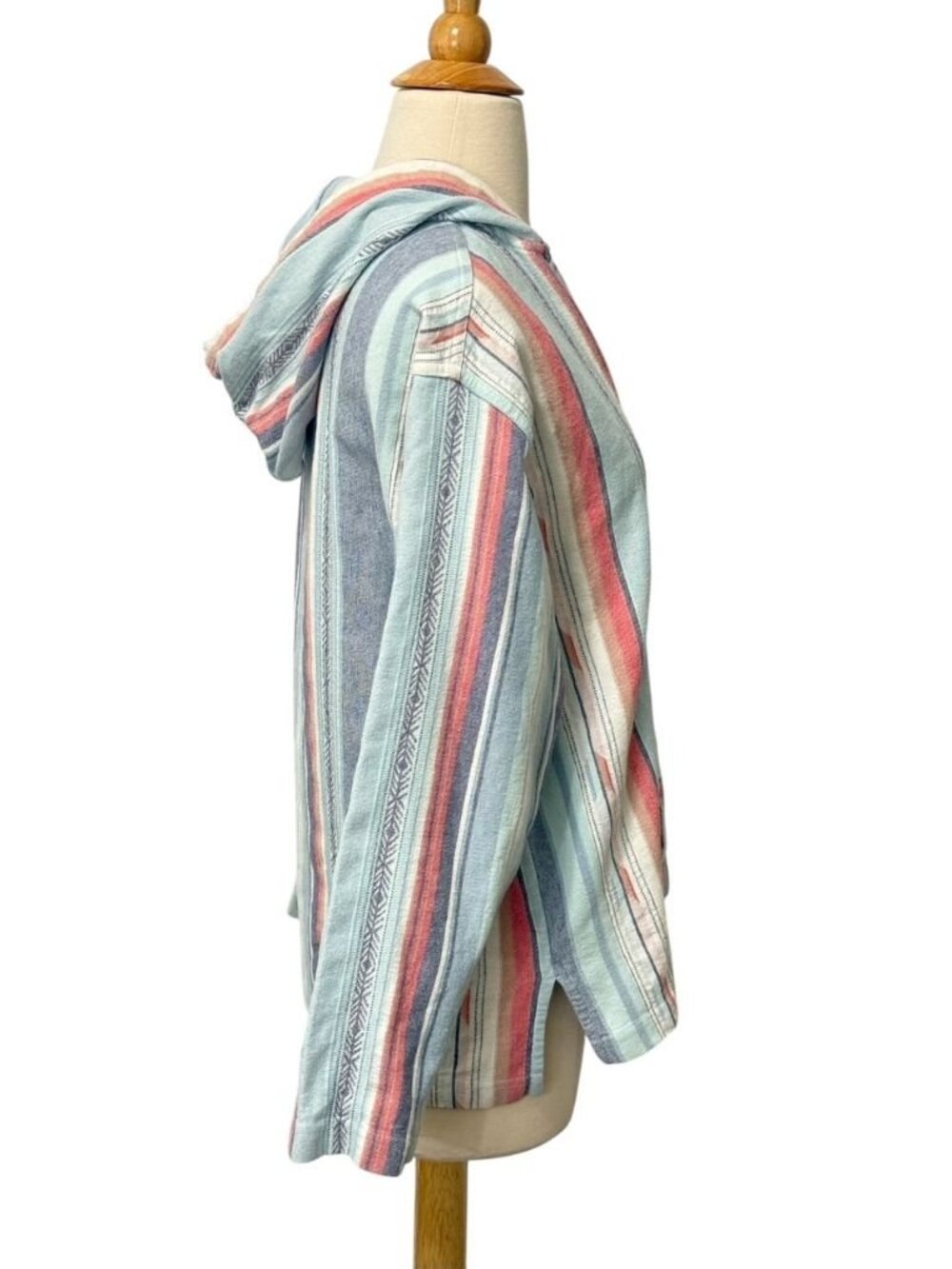 Faherty Women’s Baja Poncho Hoodie Organic Cotton Sierra Paradise Beach Size XS - Picture 5 of 11